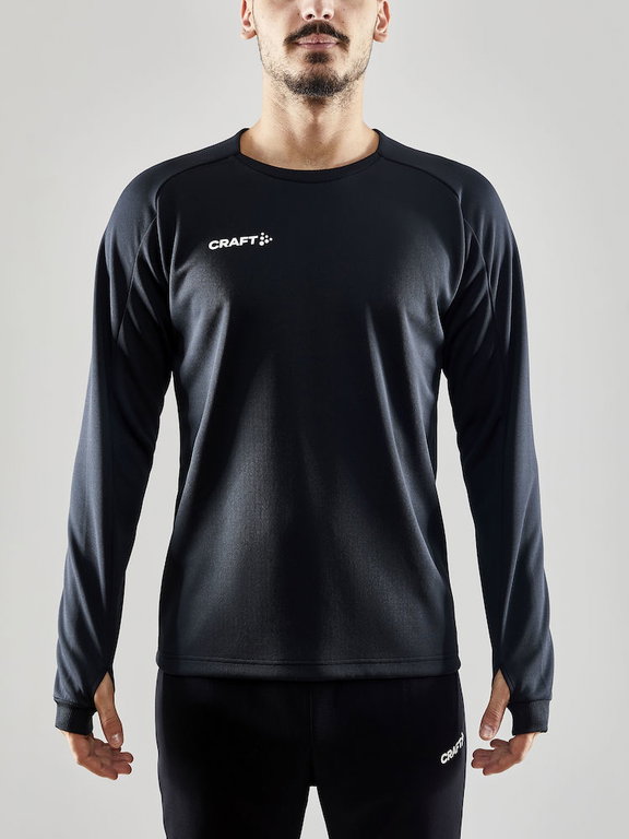 Craft Sport-Langarmshirt Evolve Crew Neck - aus Stretchmaterial - schwarz Herren